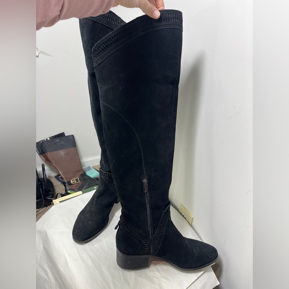 Vince Camuto Karinda Black Suede Over The Knee Boot Sz 10 - Picture 4 of 15